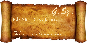 Gödri Szvetlana névjegykártya